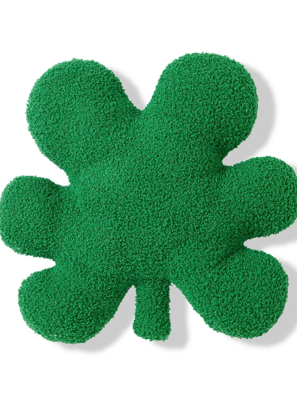 Green Shamrock Holiday Pillow - Cozy Plush Clover Accent